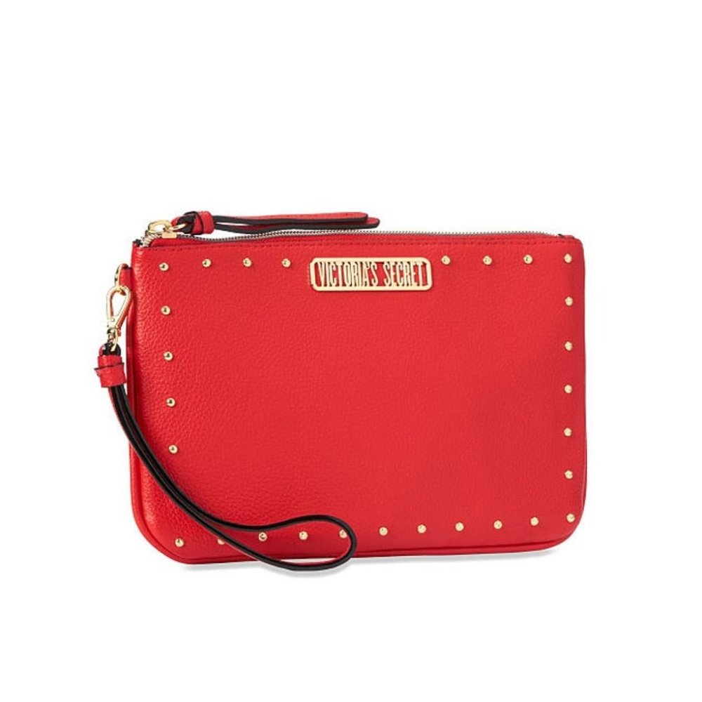 Victoria's Secret Faux Leather Studded Wristlet Bag - Picture 2 of 10
